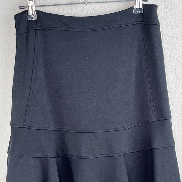 Altuzarra Black A-Line Tiered Flared Midi Knee Length Trumpet Skirt 2 - Picture 8 of 12